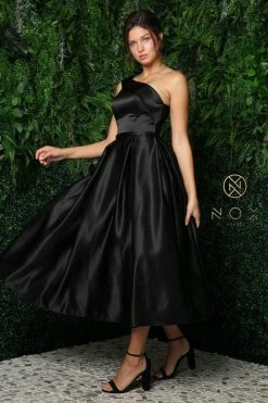 Nox Anabel JE931 - Asymmetric Pleated A-Line Formal Dress