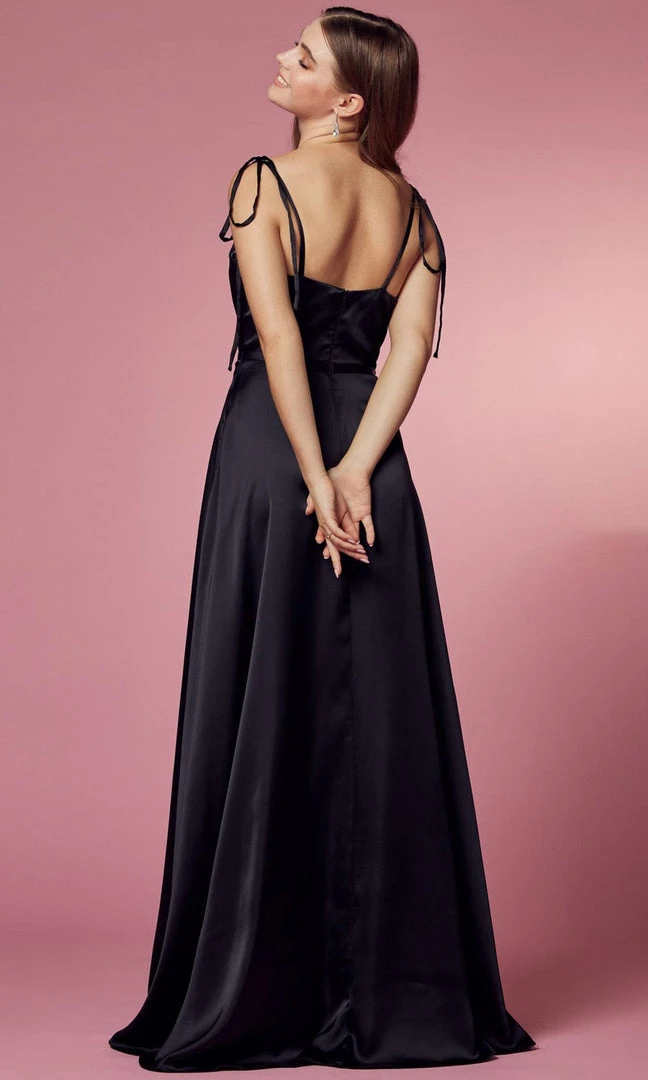 Nox Anabel R1029 - Tie Strap A-Line Prom Dress 4 Nox Anabel R1029 - Tie Strap A-Line Prom Dress