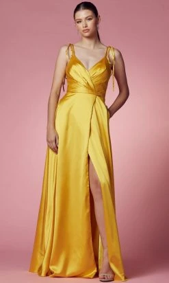 Nox Anabel R1029 - Tie Strap A-Line Prom Dress 34 Nox Anabel R1029 - Tie Strap A-Line Prom Dress