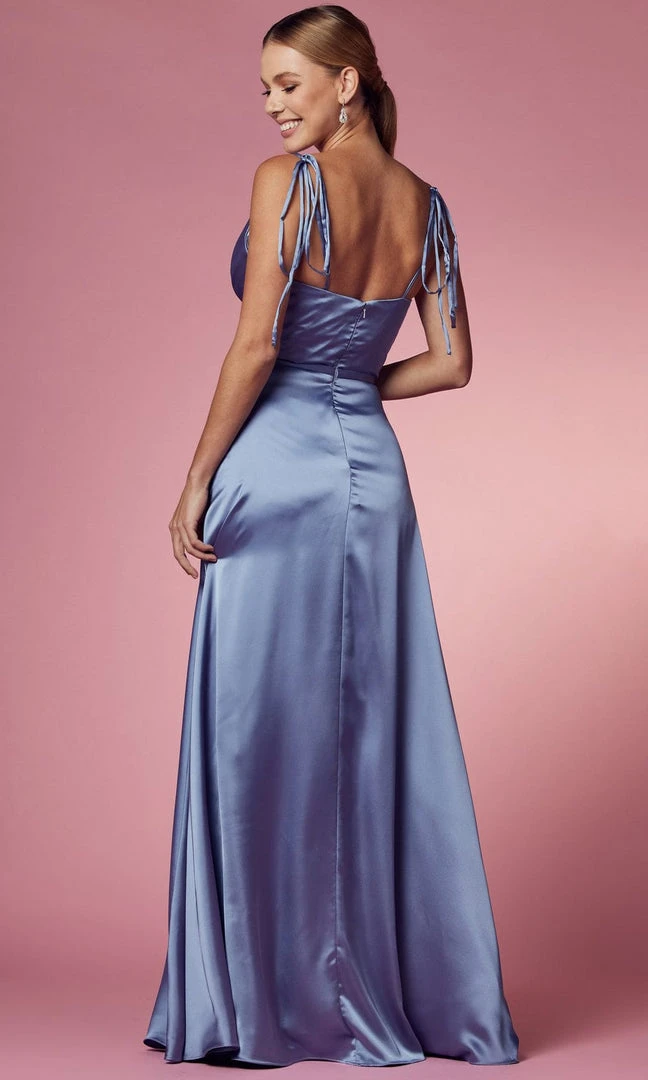 Nox Anabel R1029 - Tie Strap A-Line Prom Dress 14 Nox Anabel R1029 - Tie Strap A-Line Prom Dress