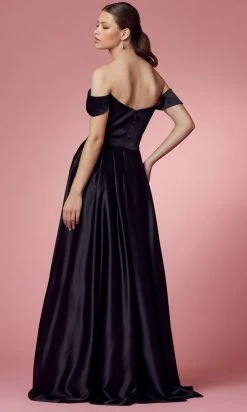 Nox Anabel R1032 - Off Shoulder A-Line Prom Dress
