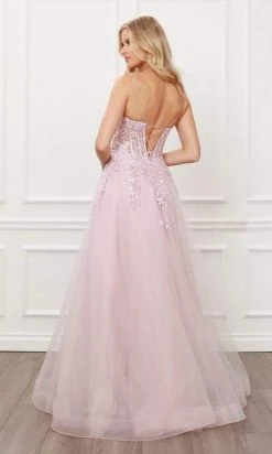 Nox Anabel - T449 Scoop Neck A-line Prom Dress