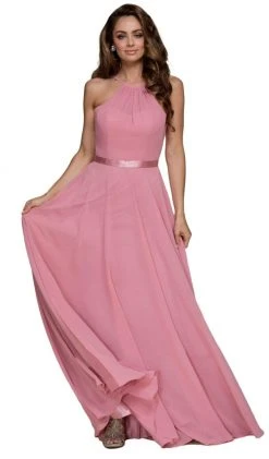 Nox Anabel - Y102P Sleeveless Halter Neck A-line Dress 17 Nox Anabel - Y102P Sleeveless Halter Neck A-line Dress