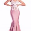 Portia And Scarlett - PS21175 Illusion Appliqued Bodice Mermaid Gown 1 Portia And Scarlett - PS21175 Illusion Appliqued Bodice Mermaid Gown