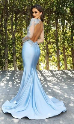 Portia And Scarlett - Ps21194 Beaded Long Sleeve Mermaid Gown 9 Portia And Scarlett - Ps21194 Beaded Long Sleeve Mermaid Gown