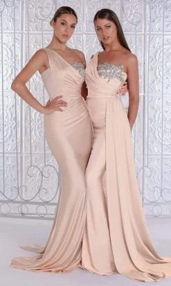 Portia And Scarlett - PS21219 Embellished One Shoulder Trumpet Dress 22 Portia And Scarlett - PS21219 Embellished One Shoulder Trumpet Dress