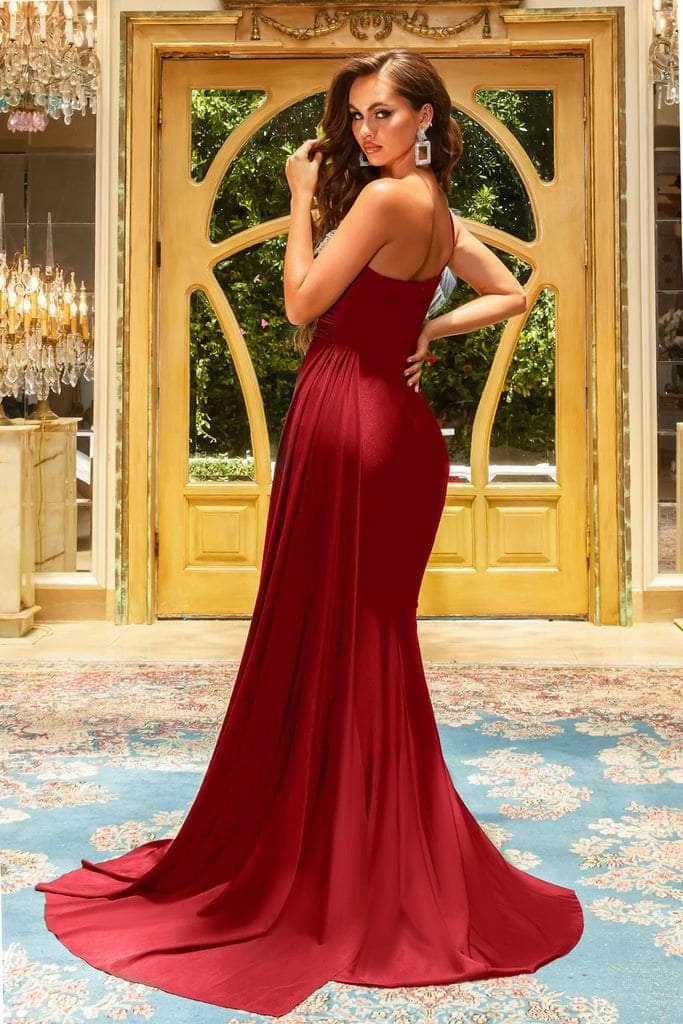 Portia And Scarlett - PS21219 Embellished One Shoulder Trumpet Dress 12 Portia And Scarlett - PS21219 Embellished One Shoulder Trumpet Dress