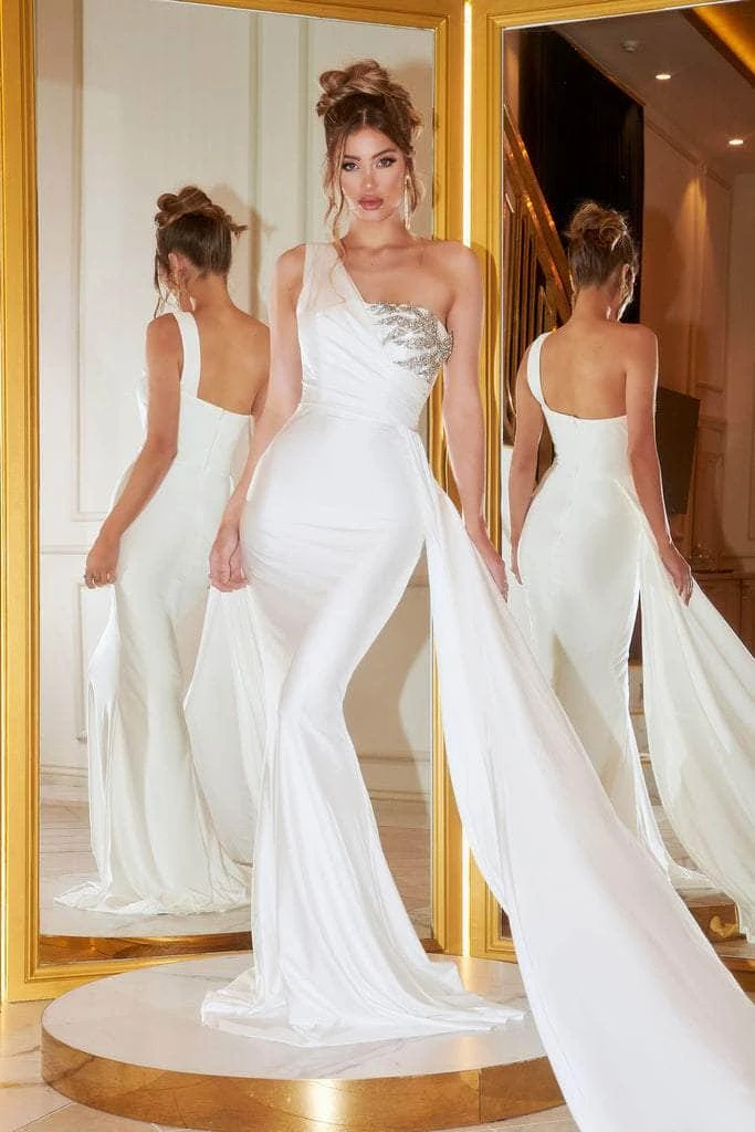 Portia And Scarlett - PS21219 Embellished One Shoulder Trumpet Dress 15 Portia And Scarlett - PS21219 Embellished One Shoulder Trumpet Dress
