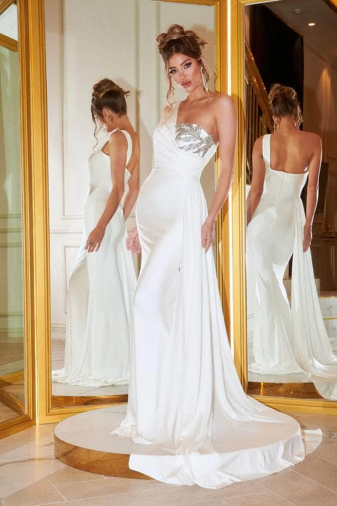 Portia And Scarlett - PS21219 Embellished One Shoulder Trumpet Dress 17 Portia And Scarlett - PS21219 Embellished One Shoulder Trumpet Dress