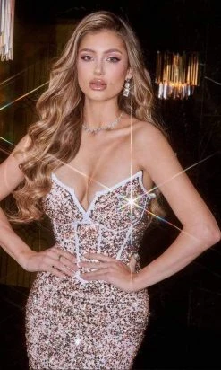 Portia And Scarlett - PS22135 V-Neck Trumpet Evening Dress 11 Portia And Scarlett - PS22135 V-Neck Trumpet Evening Dress