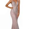 Portia And Scarlett - PS6027 Illusion Plunging Neck Glitter Mesh Gown 1 Portia And Scarlett - PS6027 Illusion Plunging Neck Glitter Mesh Gown