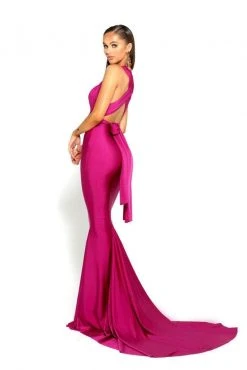 Portia And Scarlett PS6110 - Plunging Neck Sheath Formal Dress