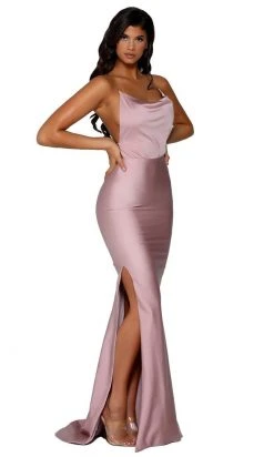 Portia And Scarlett - PS6319 Sleeveless Cowl Neck Metallic Strap Gown 19 Portia And Scarlett - PS6319 Sleeveless Cowl Neck Metallic Strap Gown