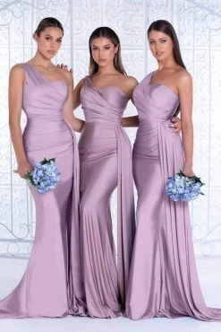 Portia And Scarlett - PS6321 One Shoulder Fitted Evening Gown 42 Portia And Scarlett - PS6321 One Shoulder Fitted Evening Gown