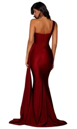 Portia And Scarlett - PS6321 One Shoulder Fitted Evening Gown