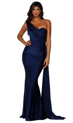 Portia And Scarlett - PS6321 One Shoulder Fitted Evening Gown 33 Portia And Scarlett - PS6321 One Shoulder Fitted Evening Gown
