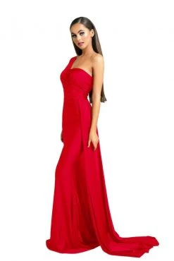 Portia And Scarlett - PS6321 One Shoulder Fitted Evening Gown 50 Portia And Scarlett - PS6321 One Shoulder Fitted Evening Gown