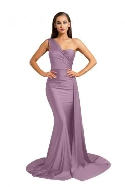 Portia And Scarlett - PS6321 Ruched Asymmetric Evening Dress