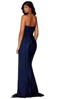 Portia And Scarlett - PS6321 Ruched Asymmetric Evening Dress