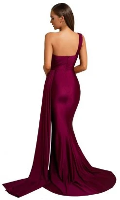 Portia And Scarlett - PS6321 Ruched Asymmetric Evening Dress