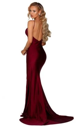 Portia And Scarlett - PS6322 Sleeveless V Neck High Slit Evening Dress 28 Portia And Scarlett - PS6322 Sleeveless V Neck High Slit Evening Dress