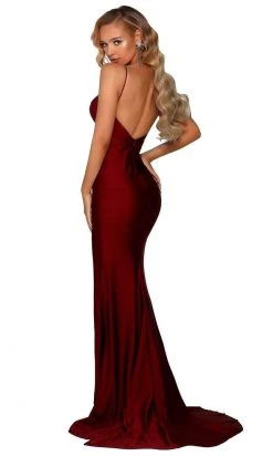 Portia And Scarlett - PS6322 Sleeveless V Neck High Slit Evening Dress 20 Portia And Scarlett - PS6322 Sleeveless V Neck High Slit Evening Dress