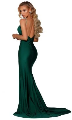 Portia And Scarlett - PS6322 Sleeveless V Neck High Slit Evening Dress 23 Portia And Scarlett - PS6322 Sleeveless V Neck High Slit Evening Dress