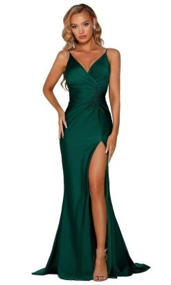 Portia And Scarlett - PS6322 Sleeveless V Neck High Slit Evening Dress 25 Portia And Scarlett - PS6322 Sleeveless V Neck High Slit Evening Dress