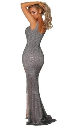 Portia And Scarlett - PS6327 Square Neck Beaded Prom Gown 20 Portia And Scarlett - PS6327 Square Neck Beaded Prom Gown