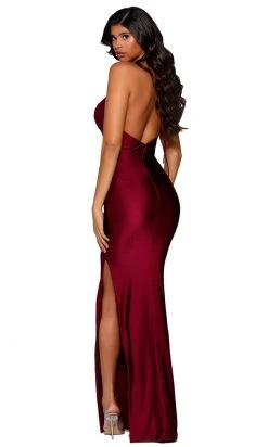 Portia And Scarlett - PS6395 Plunging Neck String Back Evening Dress 26 Portia And Scarlett - PS6395 Plunging Neck String Back Evening Dress