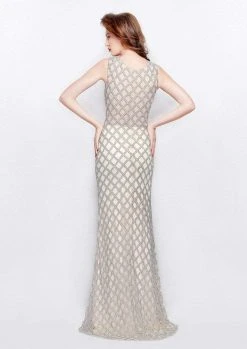 Primavera Couture - 1992 Sleeveless Illusion Jewel Sheath Dress 7 Primavera Couture - 1992 Sleeveless Illusion Jewel Sheath Dress
