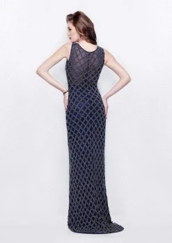 Primavera Couture - 1992 Sleeveless Illusion Jewel Sheath Dress 9 Primavera Couture - 1992 Sleeveless Illusion Jewel Sheath Dress