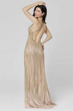 Primavera Couture - 3424 Beaded Column Long Dress