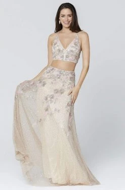 Primavera Couture - 3431 Two-Piece Sequined A-Line Dress