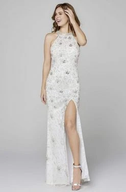 Primavera Couture - 3447 Halter Neck Fully Embellished Evening Gown
