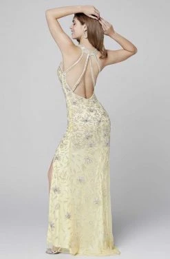 Primavera Couture - 3447 Halter Neck Fully Embellished Evening Gown