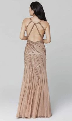 Primavera Couture - 3476 Strappy Bejeweled High Slit Dress 9 Primavera Couture - 3476 Strappy Bejeweled High Slit Dress