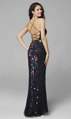 Primavera Couture - 3616 Fully Beaded Cut-Glass Accent Evening Dress