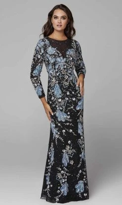 Primavera Couture - 3675 Sequin Long Sleeves Evening Dress 21 Primavera Couture - 3675 Sequin Long Sleeves Evening Dress
