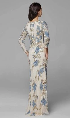 Primavera Couture - 3675 Sequin Long Sleeves Evening Dress 15 Primavera Couture - 3675 Sequin Long Sleeves Evening Dress