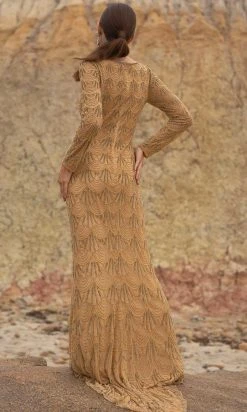 Primavera Couture - 3678 Beaded Scoop Evening Dress