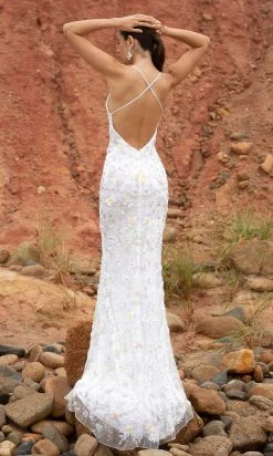 Primavera Couture - 3731 Sleeveless Plunging V-Neck Dress