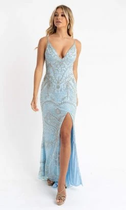 Primavera Couture - 3733 Beaded Sleeveless V-Neck Long Gown