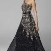 Primavera Couture - 3736 Fabulous Floral Sequined Pattern One Shoulder Ball Gown 2 Primavera Couture - 3736 Fabulous Floral Sequined Pattern One Shoulder Ball Gown