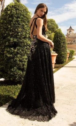 Primavera Couture - 3736 Fabulous Floral Sequined Pattern One Shoulder Ball Gown