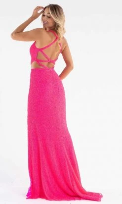 Primavera Couture - 3744 V-Neck Multiple Straps Long Gown