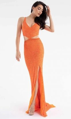 Primavera Couture - 3744 V-Neck Multiple Straps Long Gown