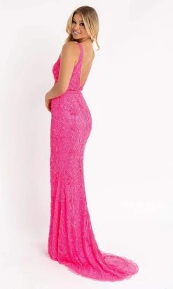 Primavera Couture - 3745 Beaded Sleeveless Wide Strap Gown