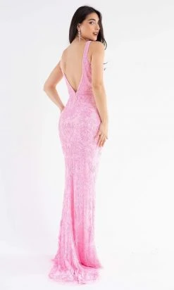 Primavera Couture - 3745 Beaded Sleeveless Wide Strap Gown