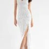 Primavera Couture - 3749 Sequin V-Neck Open Back Gown 1 Primavera Couture - 3749 Sequin V-Neck Open Back Gown